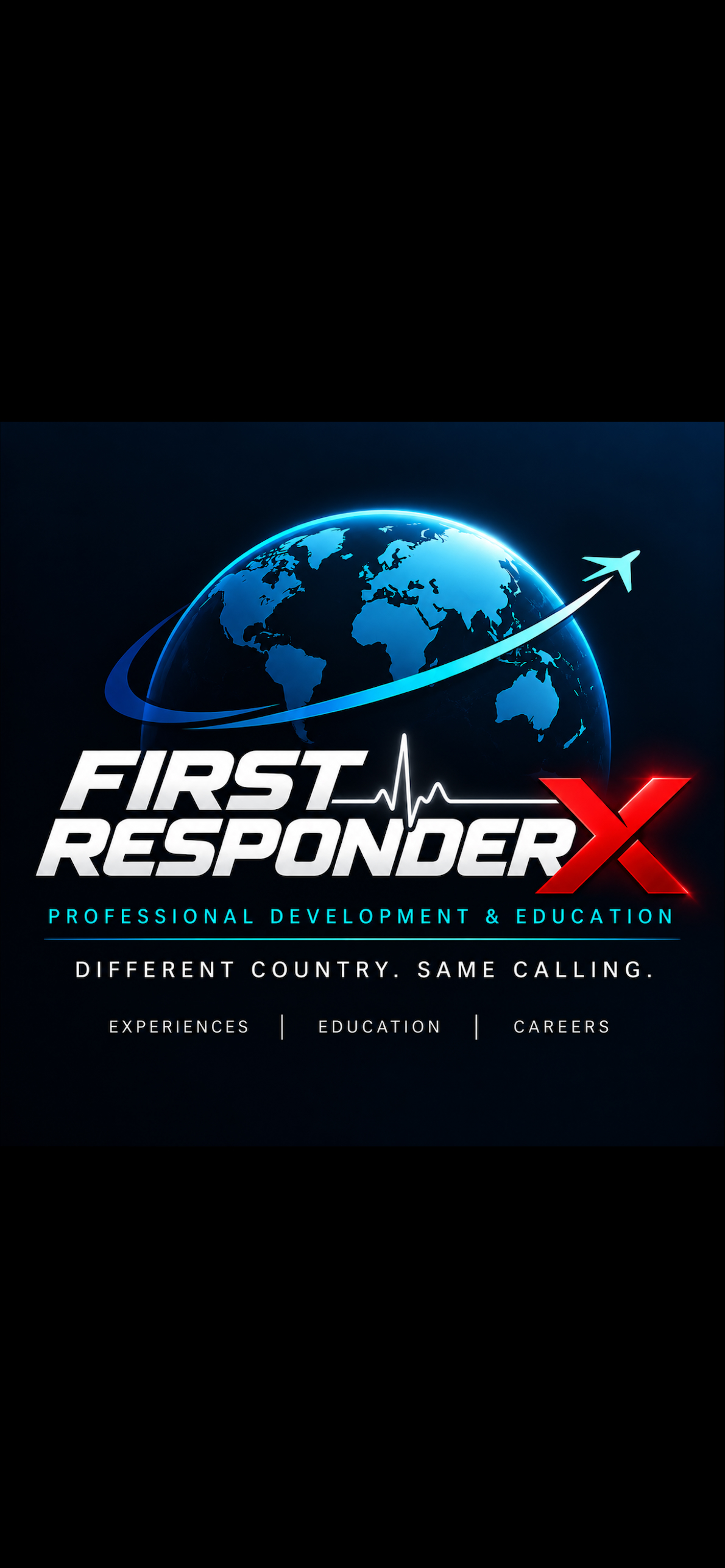First Responder X logo: Professional Development & Education. Different Country. Same Calling.